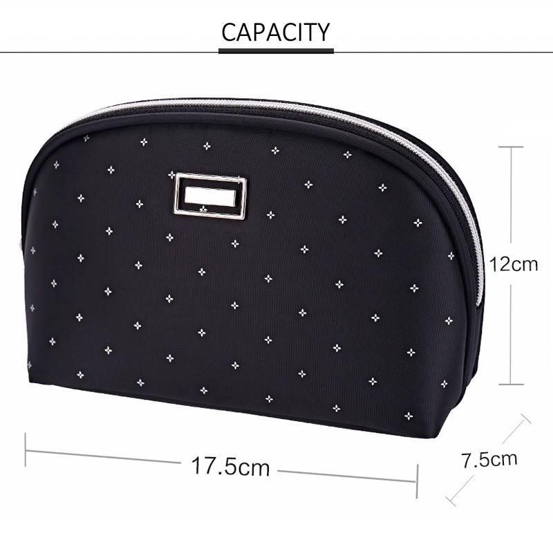 Polyester Customized Shell Shape Blue Toiletry Pouch Bag
