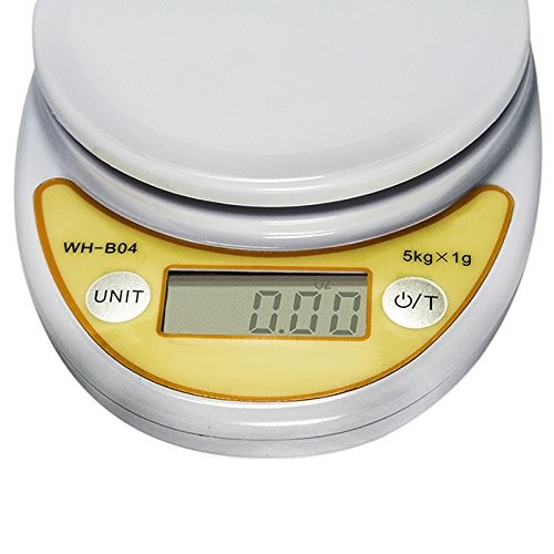 Round Platform Kitchen Weight Scale 5kg With Over Load Indication