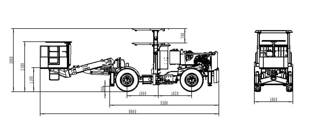 Underground Lifting Work Platform Boom Lifter Work Platform