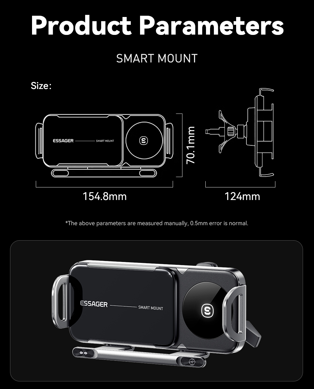 Nonslip Silicone Car Cell Phone Mount Scratch Resistant 15W