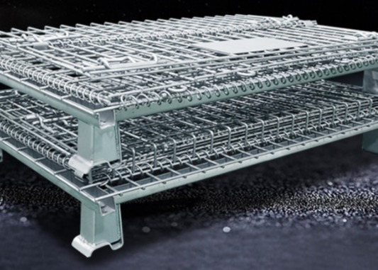 Stainless Steel 304 1.5t Wire Mesh Storage Cages Warehouse Metal Folding