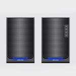 Desktop Speakers Wireless HiFi Wooden Black Bookshelf Speakers with Remote