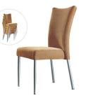 Elegant Black Powder Coating Upholstery Dining Chair for Restaurant