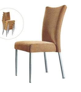 China YALEESON Stackable Light Coffee Upholstery Dining Chair for Restaurant wholesale