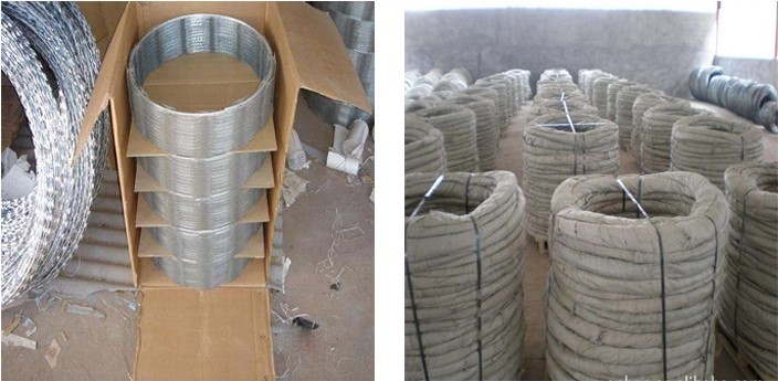 BTO-18 2mm Razor Coil Barbed Wire Coil Fencing 600mm