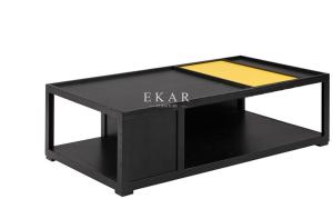 China Fashion Designer Storage Rectangle Wood Coffee Table wholesale