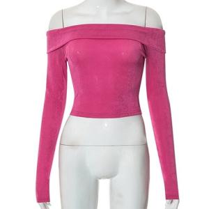 China OEM maufactory European maufactory American Women'S Polyester One Shoulder Long Sleeve Clothing OEM wholesale