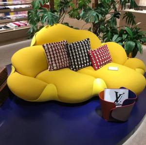 China Lamb Wind Hotel Room Sofa Living Room Cream Velvet Sofa wholesale
