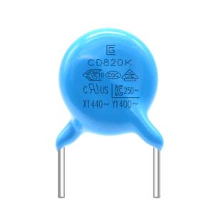 China 820K 400VAC Y1 Safety Capacitor Small Size For General Purpose wholesale