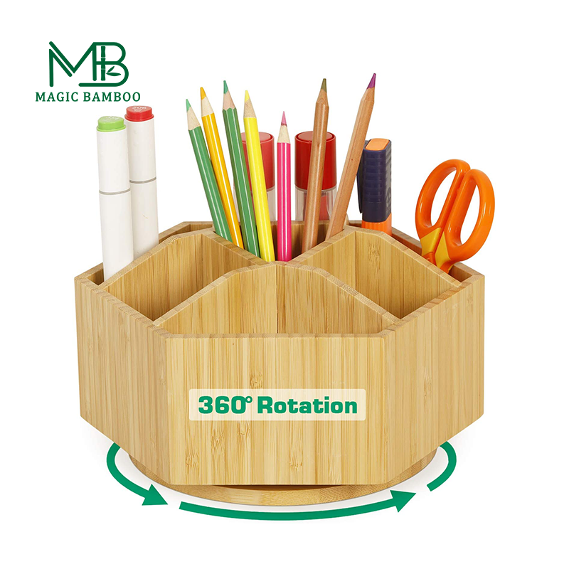 360 Degree Rotating Pen Holder Cute and Creative Storage Boxes Bins for Customer Logo