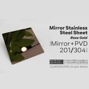 China 8k Super Mirror Stainless Steel Sheet 201 304 Metal Decorative Plate wholesale