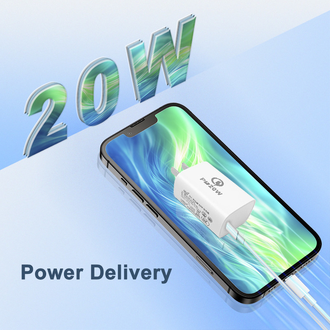 White 2.22A 9V 20W Fast Charger GaN With Over Current Safety Protection