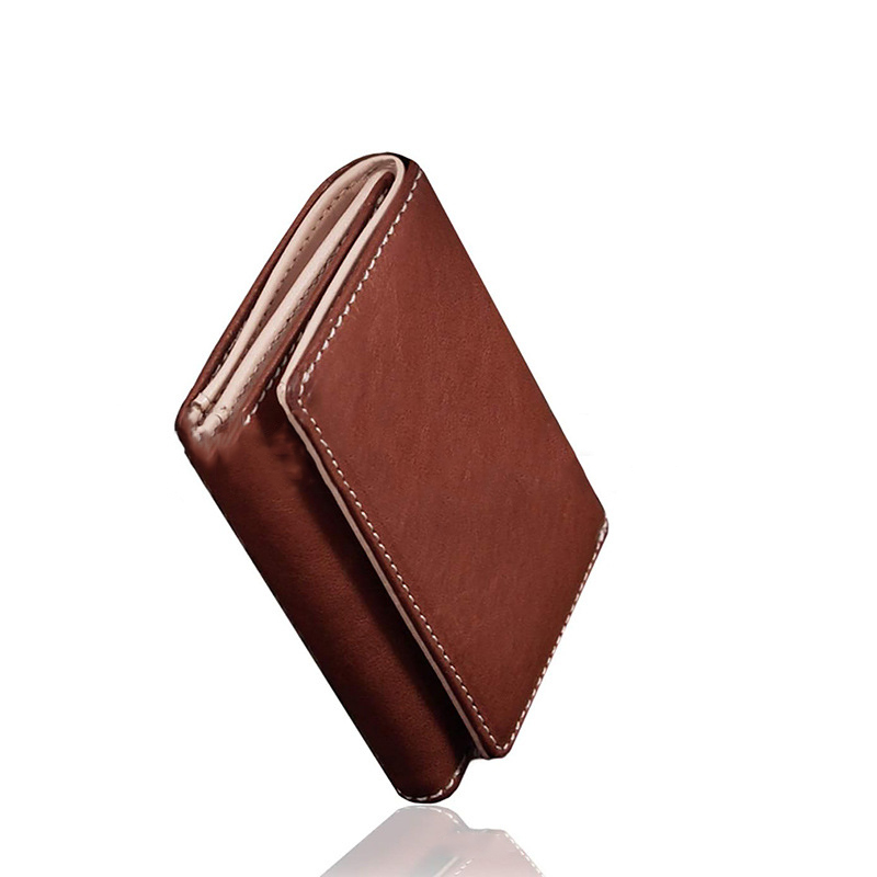 2024 Business Aluminum Genuine Leather ID Card Holder Cases Rfid Slim Fashion Wallet