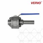 DN25 Soft Seal Ball Valve One Side NPT One Side Nipple Forged Ball Valve Three