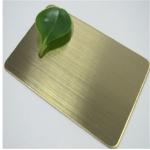 Foshan 304 stainless steel copper color bright brushed finish sheet price 0.8mm