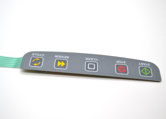 Five Tactile Buttons Metal Dome Membrane Switch With 1.54mm Circuit Connector