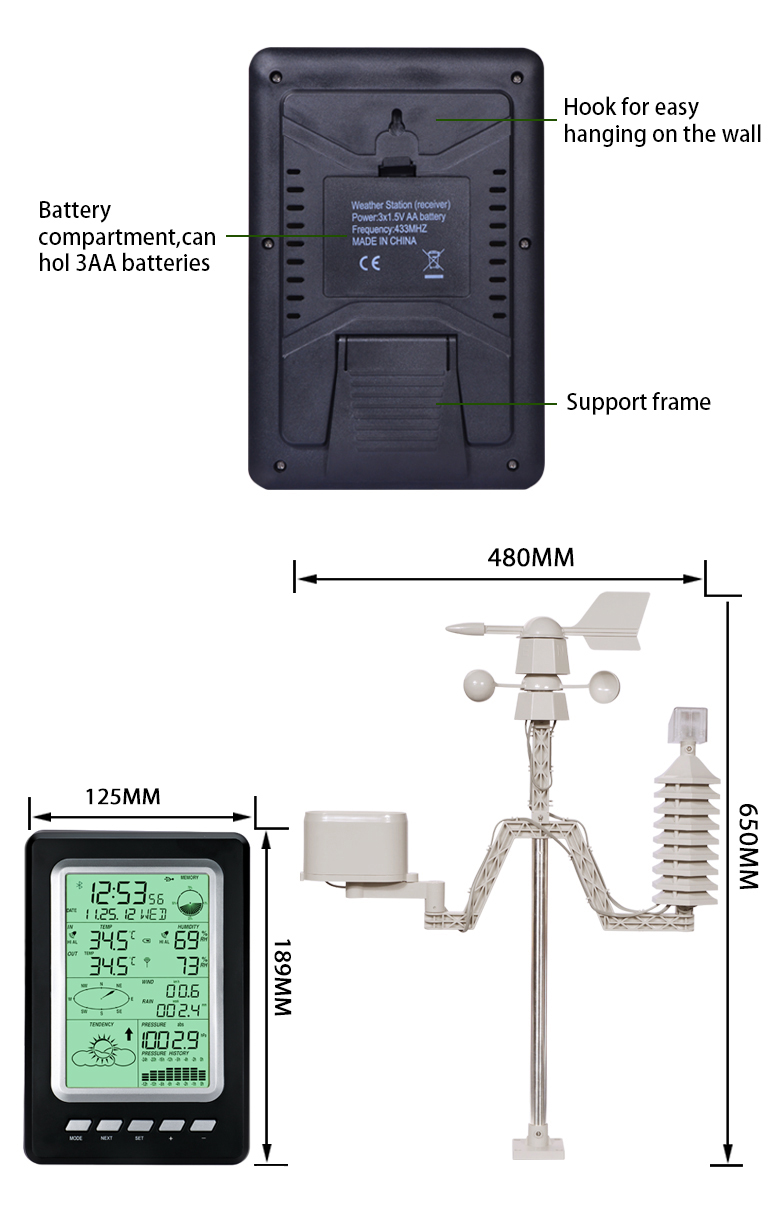 Upgrade Your Greenhouse Monitoring System With This Weather Station Size 189*125*27mm