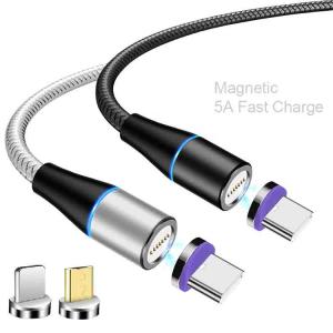 China UL 2.4A Magnetic Phone Charger Cable 2meters 3 In One Usb Charging Cable wholesale