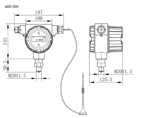 GPRS Wireless Pressure Transmitter PT701 For Water Pipe Pressure Measurement