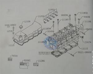 China Sk235sr Excavator Engine Parts Vh11115e0190 Cylinder Head Gasket wholesale