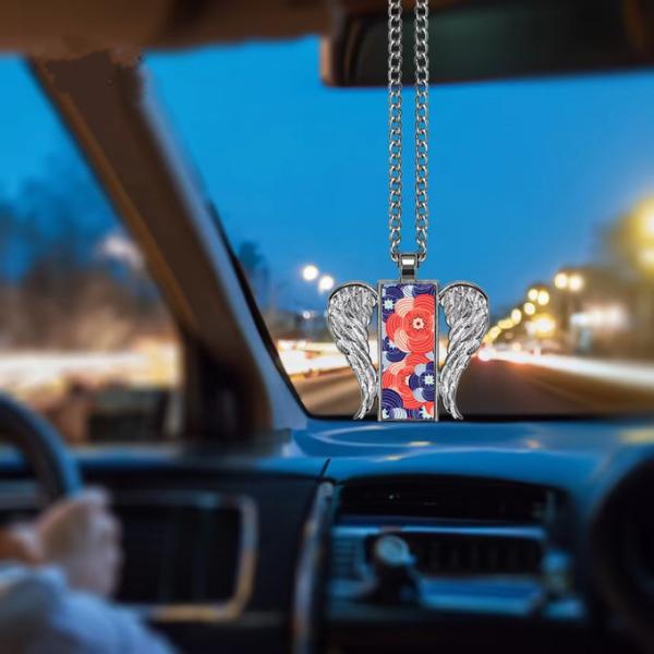 Sublimation Photo Necklace Blanks Wings Pendant Ornament Diy Printing Customized Logo Sublimation Angel Wing Necklace