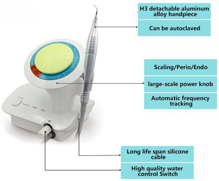 Adapter EMS Baolai CE P7 Dental 6pcs Tips Dental Ultrasonic Cleaner Scaler