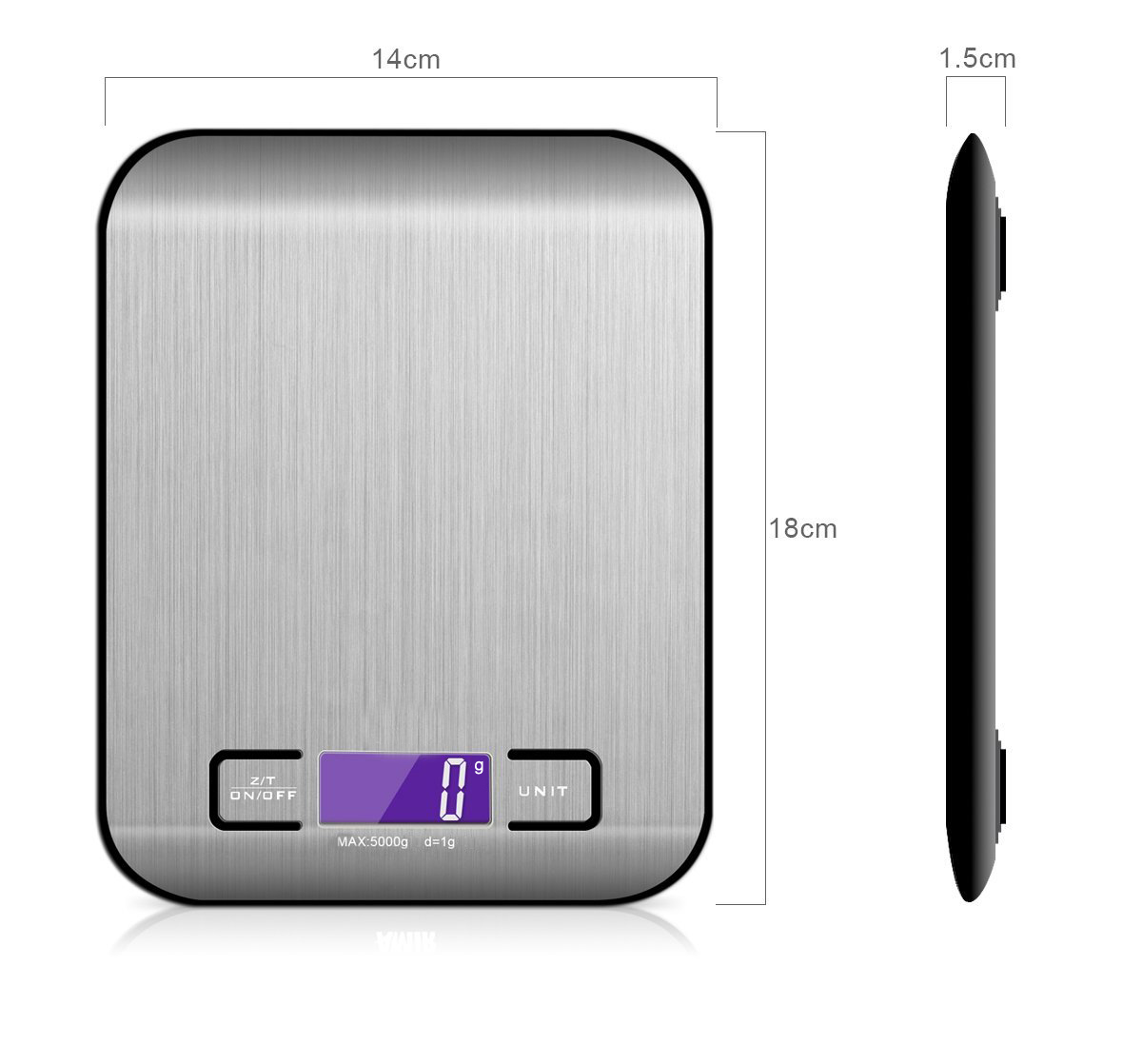 Advanced Digital Kitchen Scale for Home ABS Stainless Steel Material