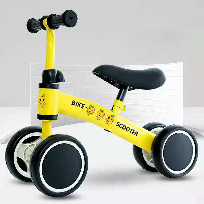 Metal Balance Bike Non Pedal Bicycle for Children's Stroller Handcart Push Age 0-3M