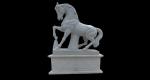 Life size outdoor garden marble horse statue,stone horse sculptures for park