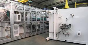 China Mitsubishi System 380V 50HZ I Shape Baby Diaper Machinery wholesale
