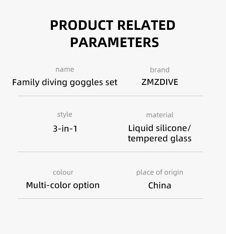 MC3001 M3001 M3002 Integrated Forming Snorkel Set for Scuba Diving and Snorkeling Snorkel Mask Set