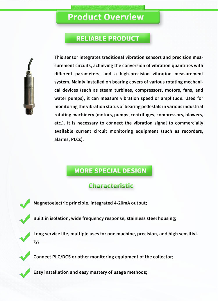 UBZD2000Y Vibration Transmitters Essential For Rotating Machinery Monitoring