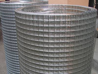 Two rolls of galvanized welded wire mesh