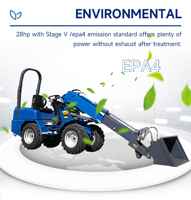 12v Multi Functions Small Payloader With Min. Turning Radius Over Tyres 2257mm