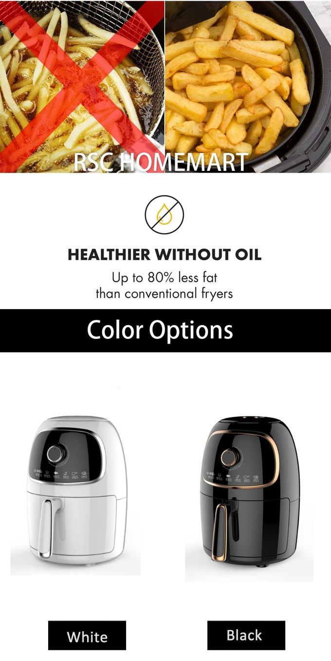 2 Litre Oil Free Digital Fryer 1200W Easy And Fast For Office Workers