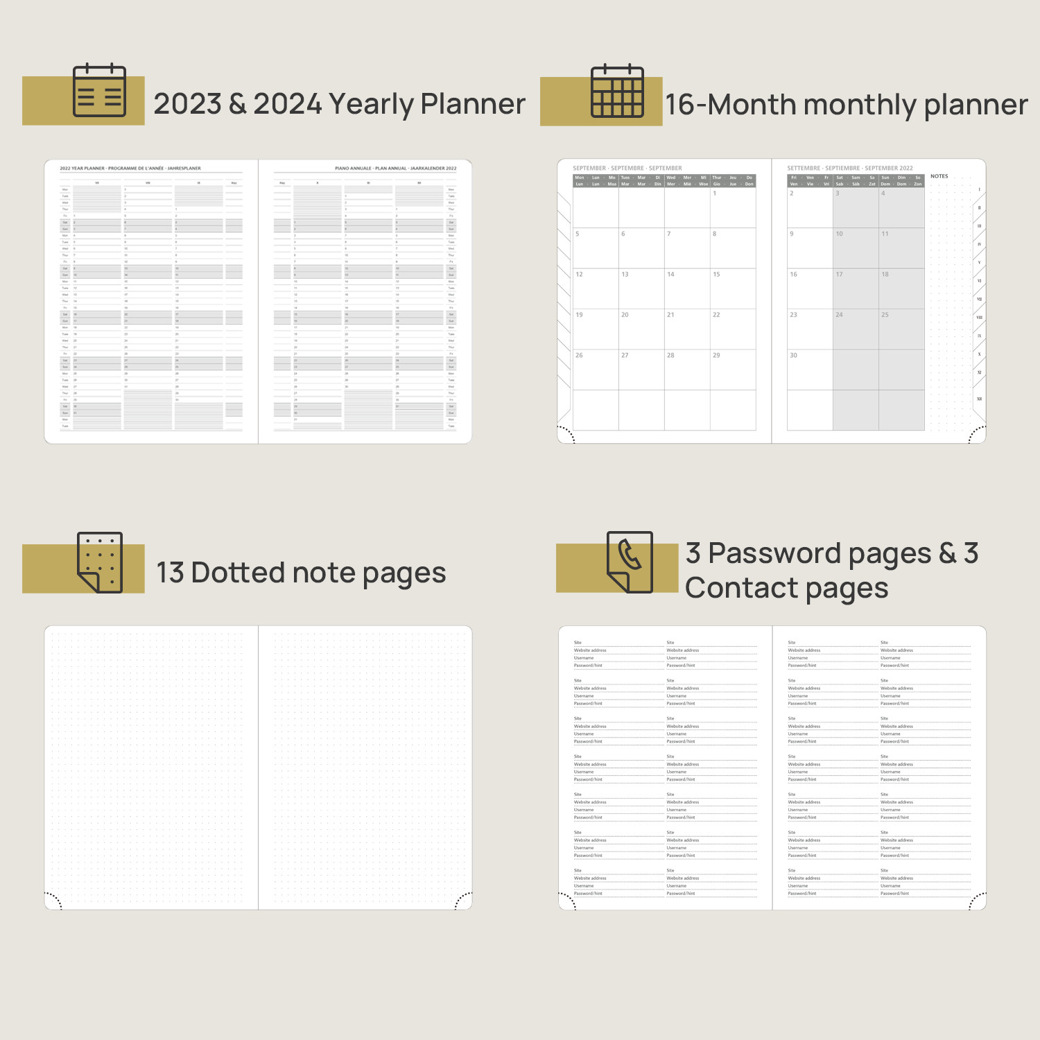 FSC REACH Hardcover Academic Planner Customized Turquoise Color