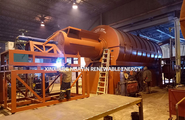 High Efficiency Waste Tyre Pyrolysis Plant 10T Turning Tyres Into Diesel Fuel