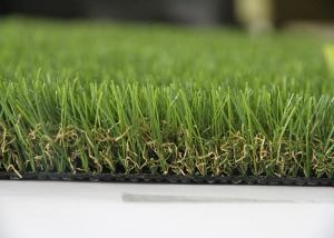 China Landscape Artificial Grass , Landscaping Fake Grass V Shape Yarn 20mm - 60mm wholesale