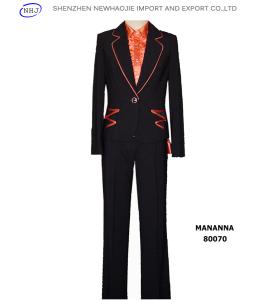 China Black slim pant suit for women wholesale