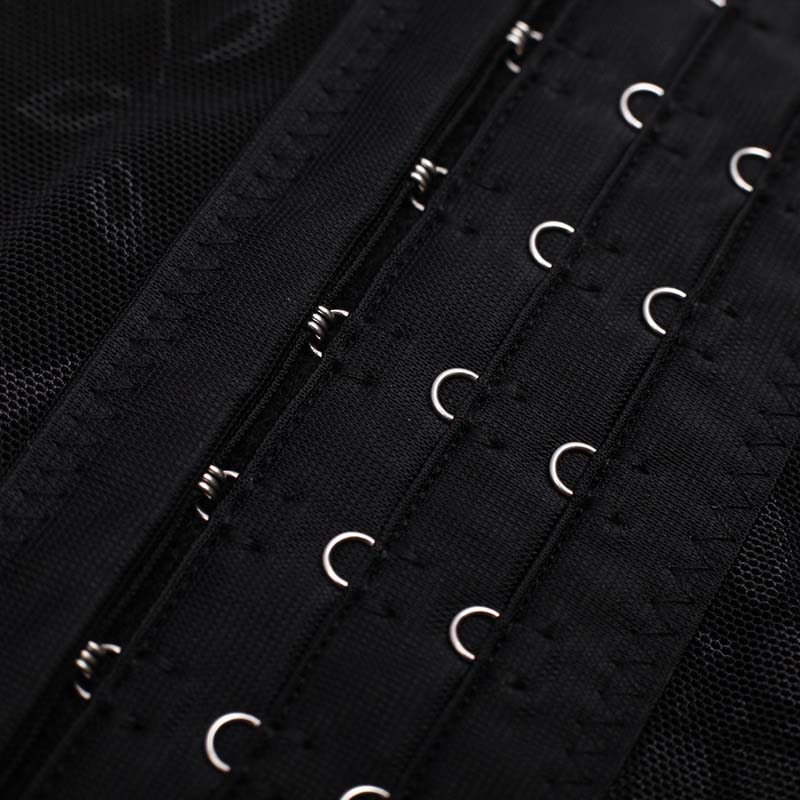 black Waist Shapers Hook And Eye Button detial