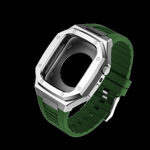 China Protective Apple Watch Steel Case With Silicone Strap For IWatch Series 7 And SE 6 wholesale