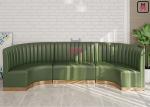 Waterproof 1.5cbm Upholstered Circle Booth Seating Stainless Steel Base