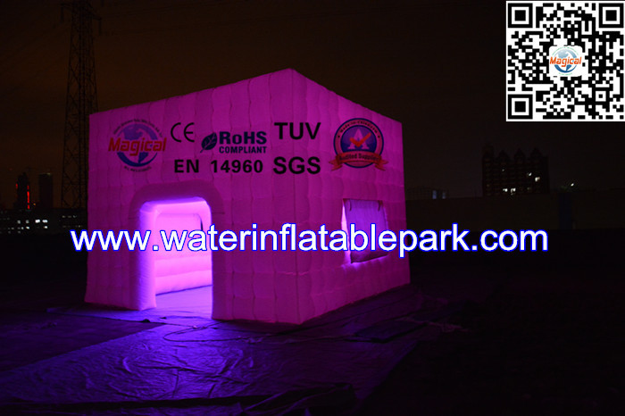 Attractive Rent Wedding Tent Lighting LED Structure / Inflatable Cube Tent