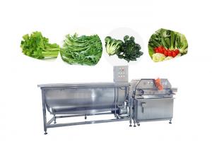 China Bubbling Vegetable Fruit Washing Machine Salad Cleaning Frozen Vegetable Lettuce Production Line wholesale