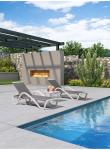 Outdoor Seating Italian Design Luxury Lounge And Bench Chair Sun Resistant