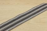 Jacquard Webbing Polyester Fabric Tape Multilayer Grey Grosgrain