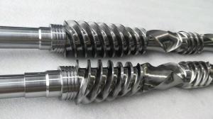 China Heteromorphism Rubber Extruder Machine Parts , Twin Screw Elements Polishing wholesale