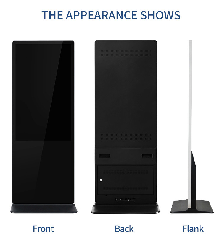 Vertical Totem Window Facing Display LCD Advertising Digital High Brightness Double Sided Dual Screen Single 43 46 55 65