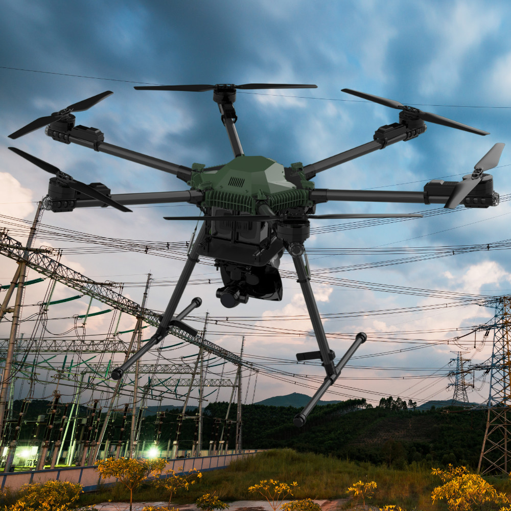 12MP Pixels 10x Zoom Camera Multirotor Industrial Inspection Drone Long Distance Foldable Body HXF600