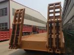 80000kg Semi Trailer Transport Yellow Semi Lowbed Trailer